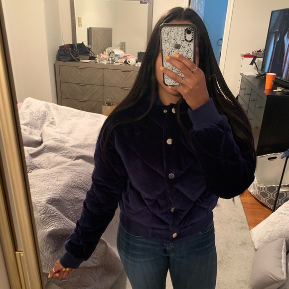 Maje Velvet Bomber Jacket - Picture 9 of 10